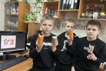 Проведение беседы и изготовление поделки «Веселый котик»